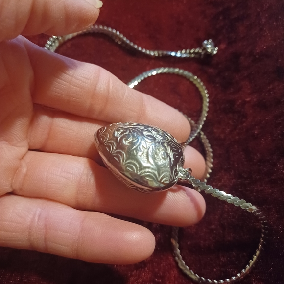 Puffed Heart Necklace 24" - Picture 11 of 12